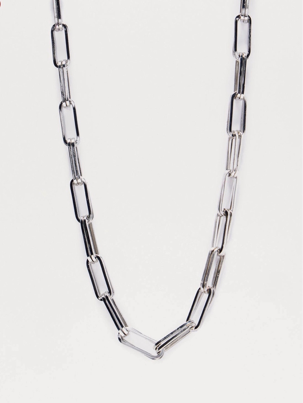 Silver chain set (paperclip necklace + rope bracelet) streetwear vibe